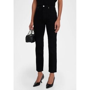 Veronica Beard Size 29 Ryleigh Slim Straight Ankle Jeans Black High Rise Onyx